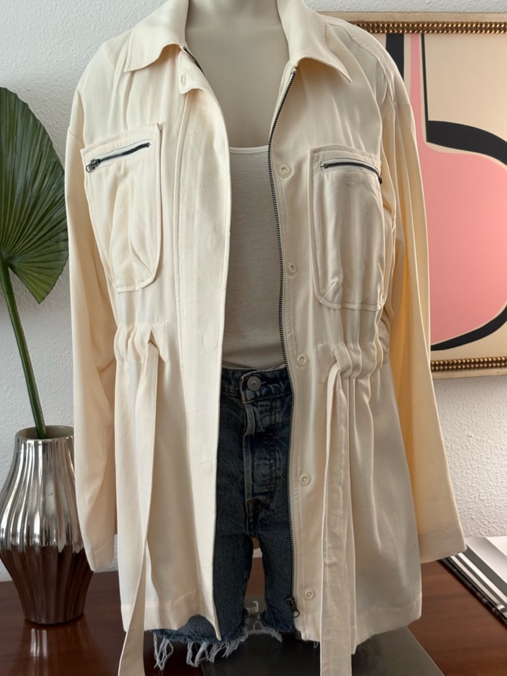 Monrow Cream Surplus Jacket